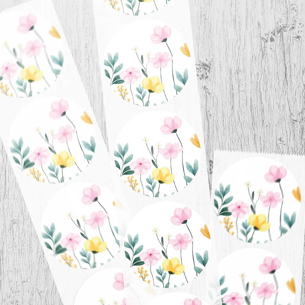 Personal Foldover Notecard featuring Spring Flowers Cardstock