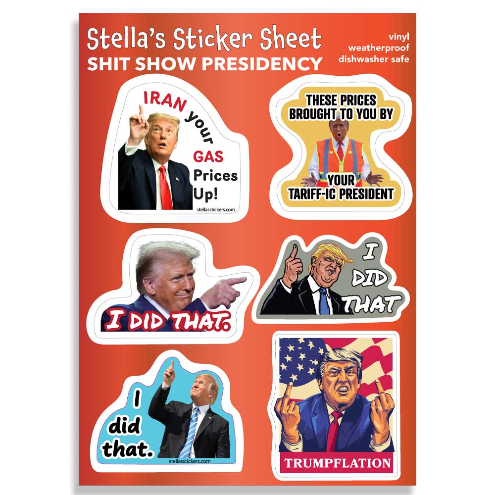"I Did That" Trump Sticker Sheet Small Stickers for Trolling Mini Sticker Pack