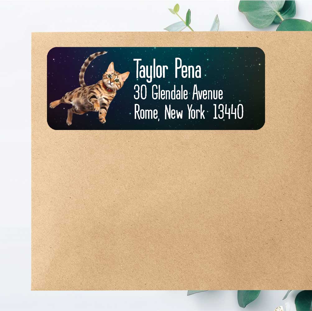 Space Cat Return Address Labels