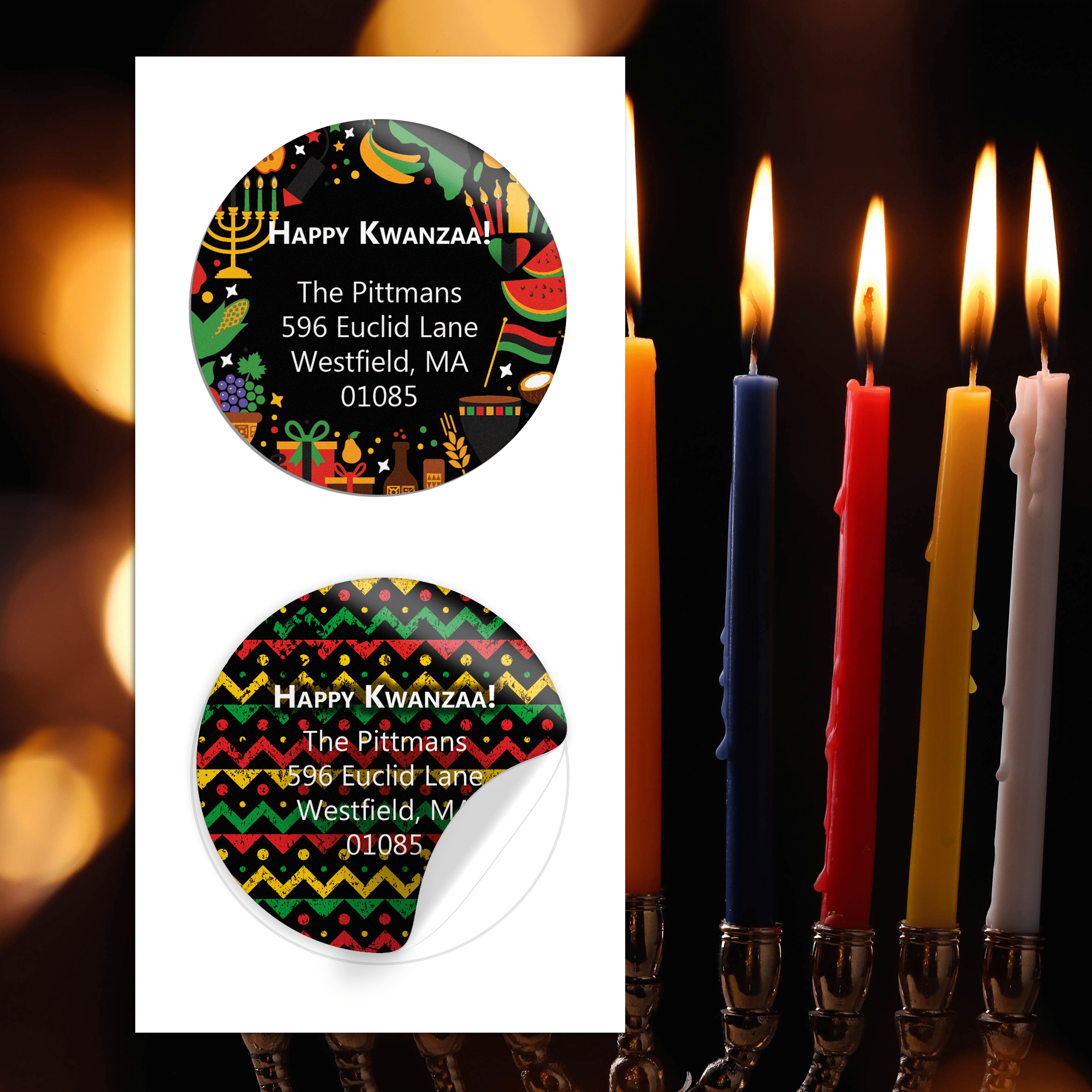 Kwanzaa Holiday Stickers-Stella's Stickers