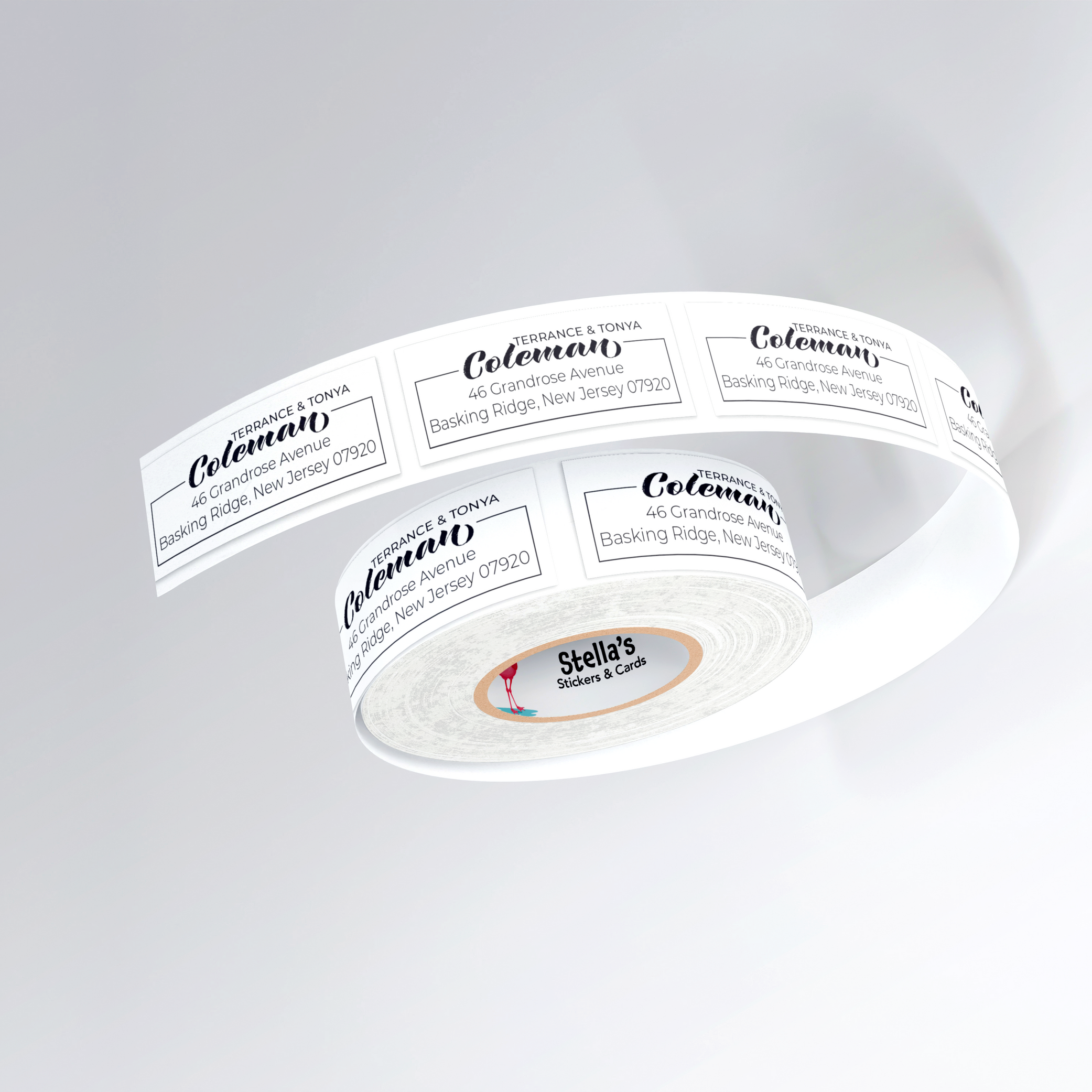 Bold Script Return Address Labels