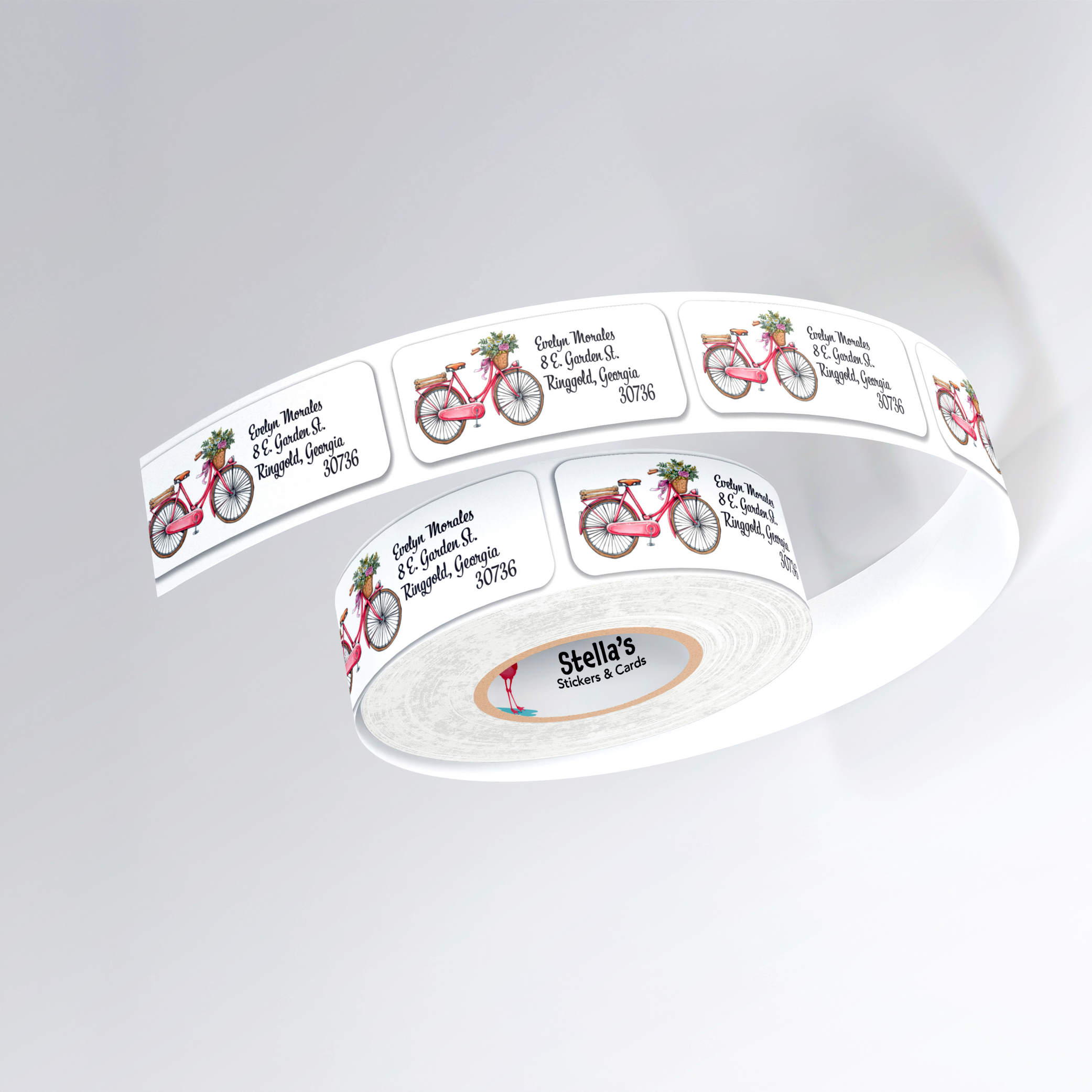 Vintage Bicycle Return Address Labels