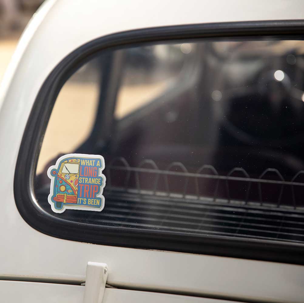 What a Long Strange Trip Hippie Sticker