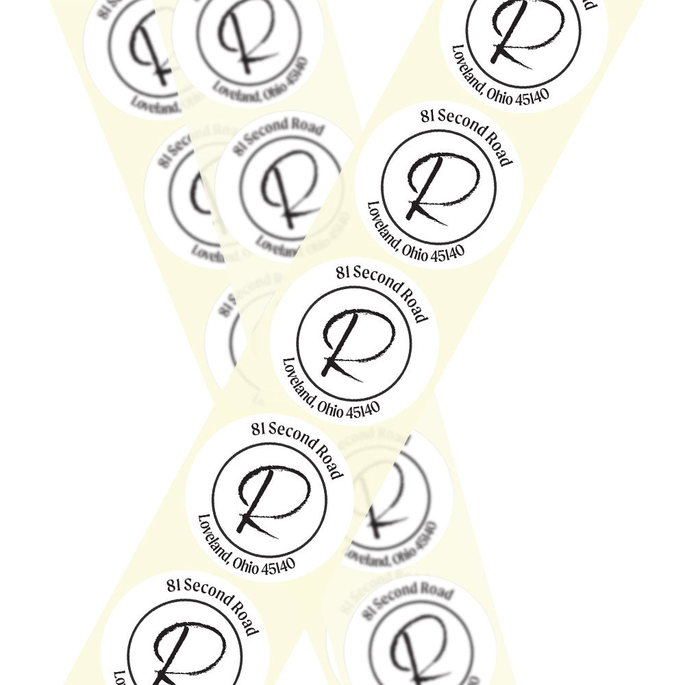 Last Initial Return Address Circle Labels