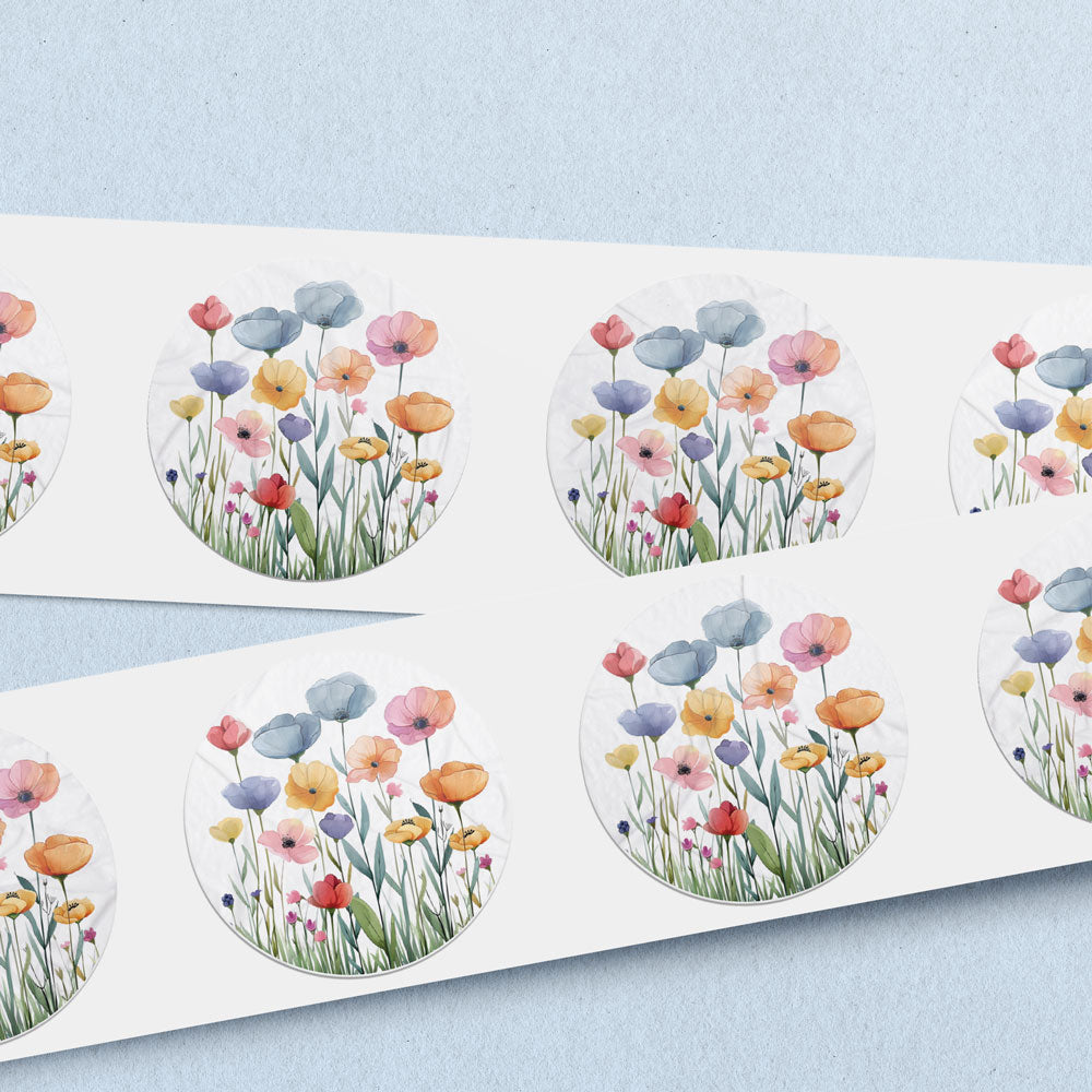Tall Flowers Envelope Seals