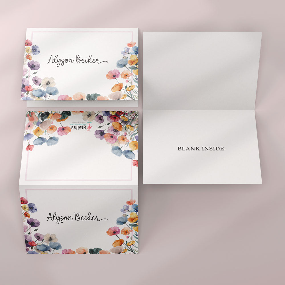 Tall Poppies Personal Notecards with Matching Seals