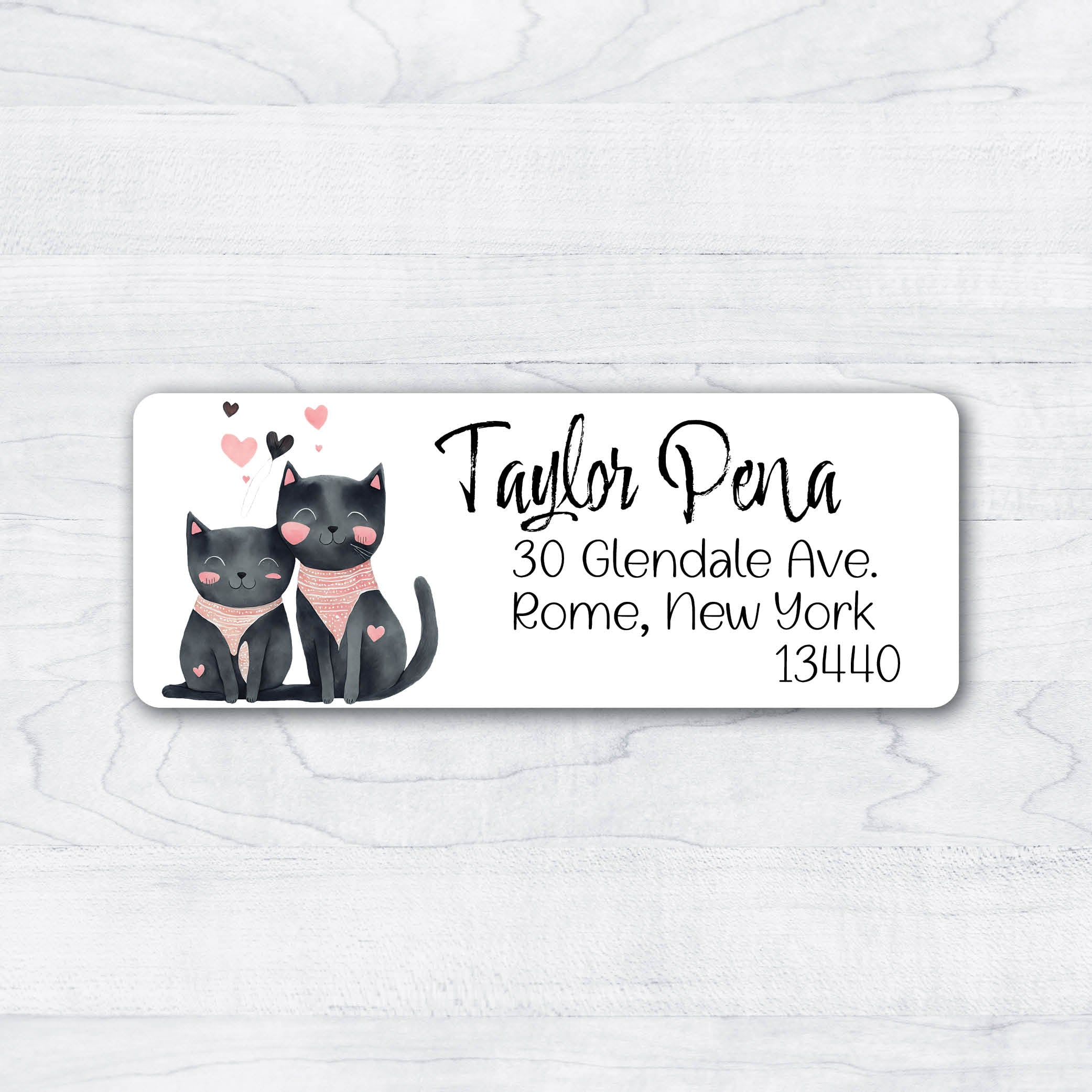 Two Lovely Cats Return Address Labels – Stella's Stickers & Cards