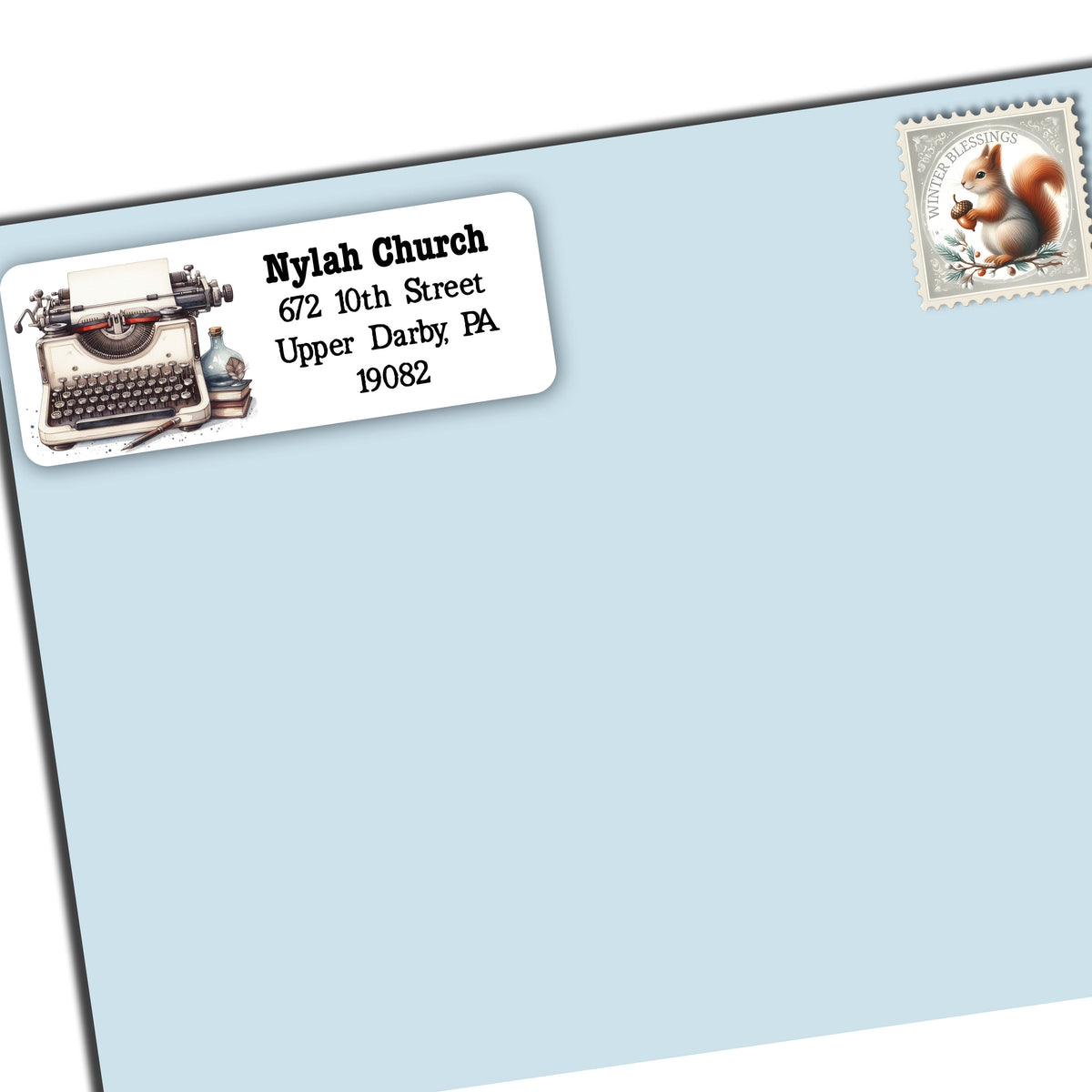 Old Typewriter Return Address Labels – Stella's Stickers & Cards
