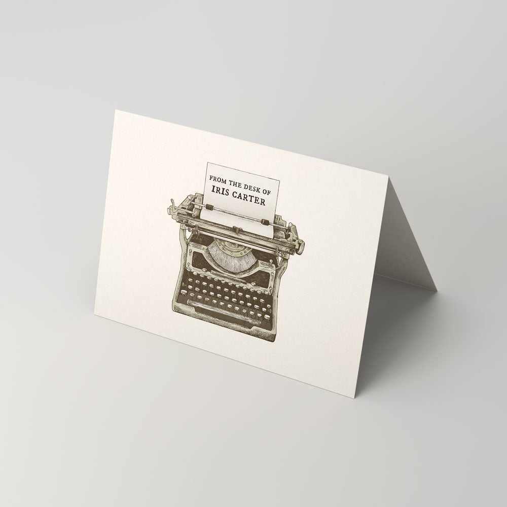 Typist Personal Notecards with Envelope Seals