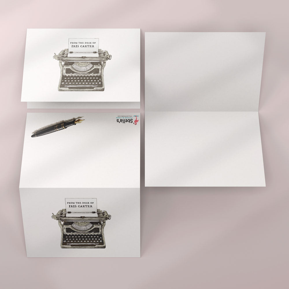 Typist Personal Notecards with Envelope Seals