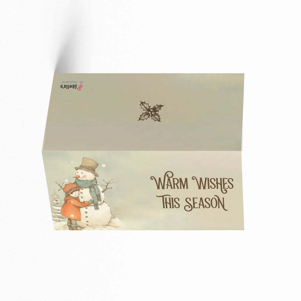 Vintage Snowman Holiday Cards — Pack of 12