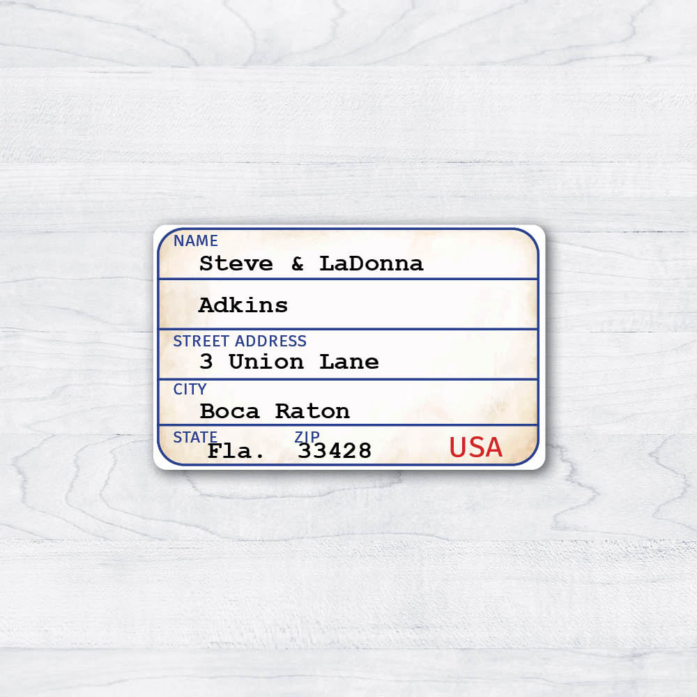 Truly Vintage Return Address Labels